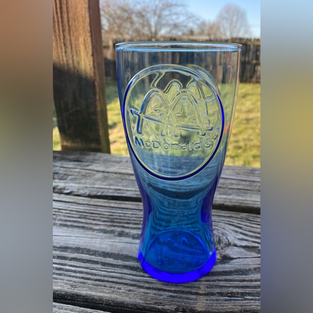 McDonald's Vintage 1961  Blue Glass Cup